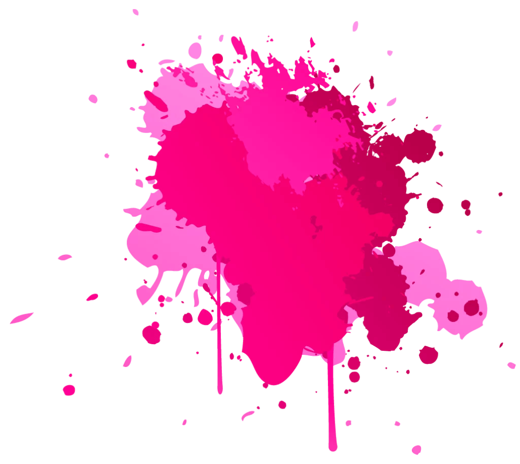 A magenta splatter.
