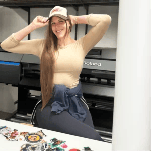 Therese Waechter owner of Otto's Grotto handmade stickers